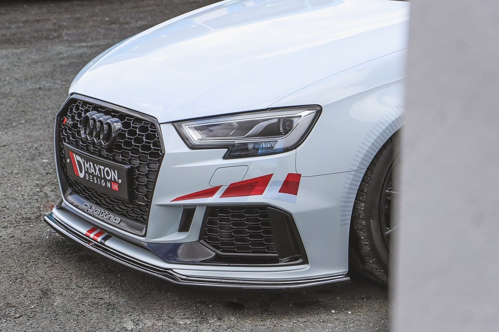 **CLEARANCE** Maxton Design - FRONT SPLITTER V.2 AUDI RS3 8V FACELIFT SPORTBACK (2017-2020) (NO RETURN)