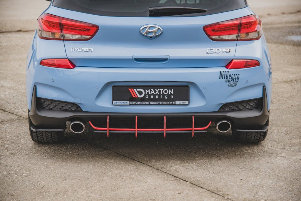 Maxton Design - STREET PRO REAR DIFFUSER V2 HYUNDAI I30 N MK3 HATCHBACK (2017-2020)