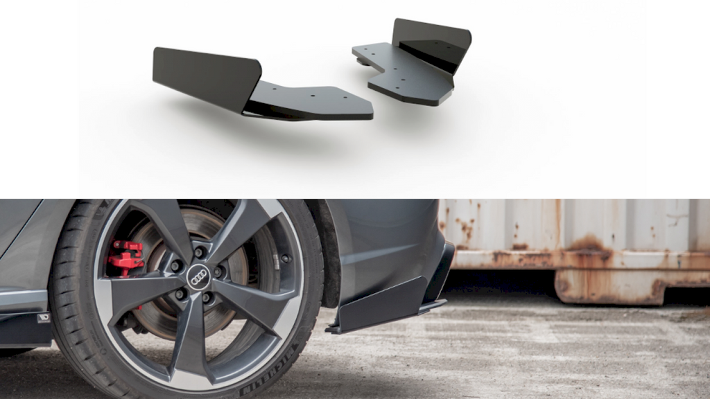 Maxton Design - RACING REAR SIDE SPLITTERS (+FLAPS) AUDI RS3 8V SPORTBACK (2015-2016)