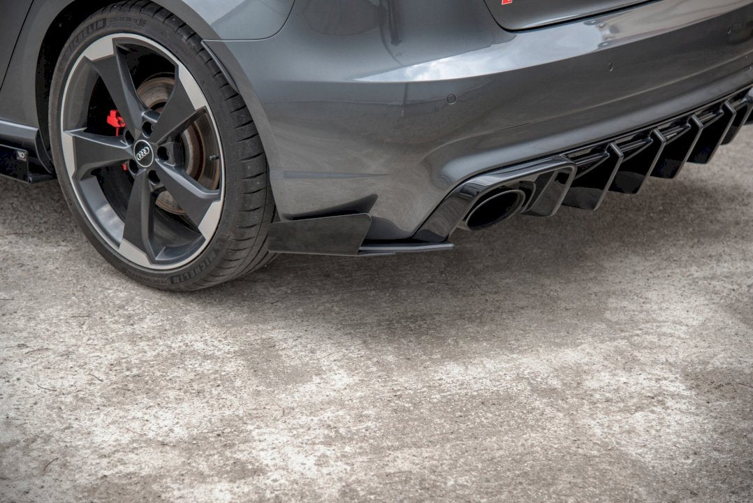 Maxton Design - RACING REAR SIDE SPLITTERS (+FLAPS) AUDI RS3 8V SPORTBACK (2015-2016)