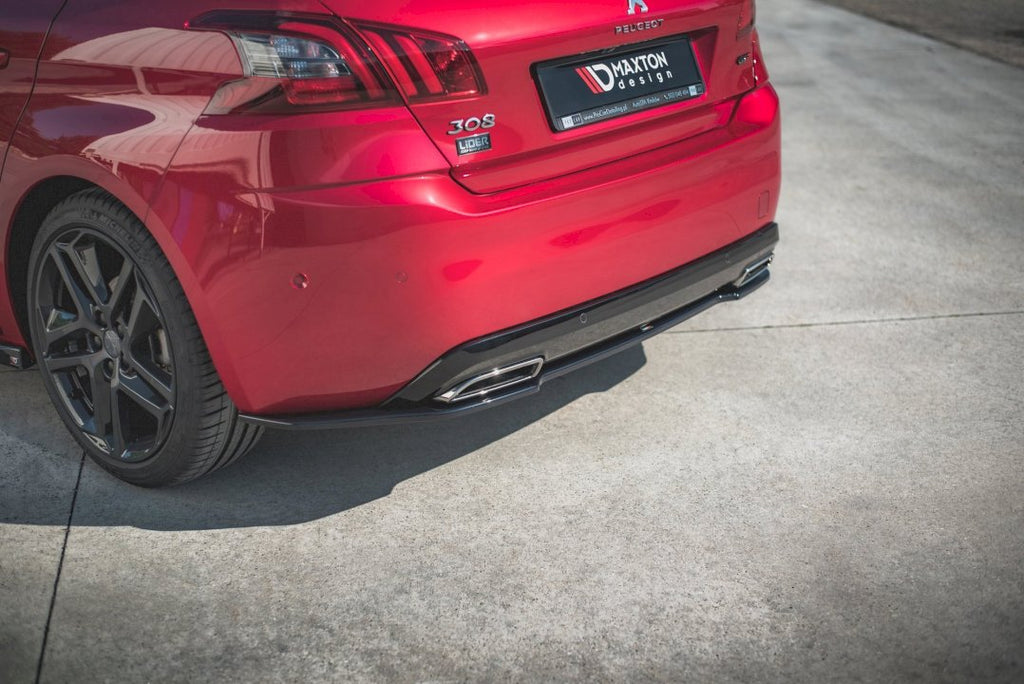 Maxton Design - CENTRAL REAR SPLITTER PEUGEOT 308 GT MK2 FACELIFT (2017- 2021)