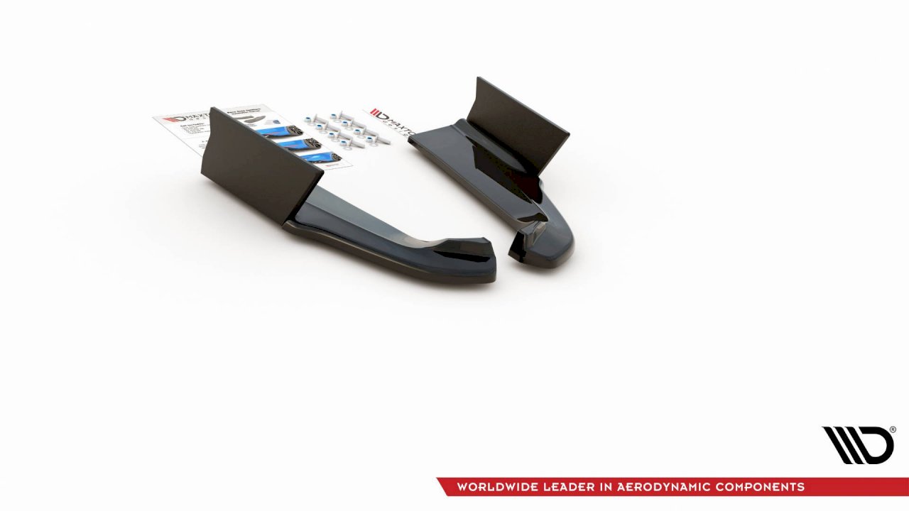 Maxton Design - REAR SIDE SPLITTERS V.1 + FLAPS FORD MUSTANG GT MK6 FACELIFT