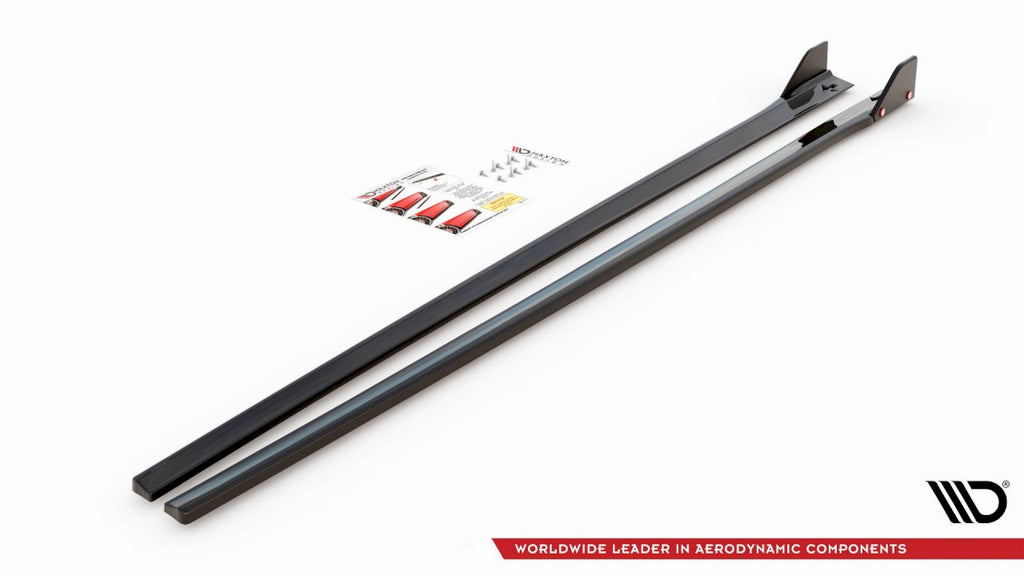 Maxton Design - SIDE SKIRTS DIFFUSERS V.5 + FLAPS HYUNDAI I30 N MK3 / MK3 FL HATCHBACK / FASTBACK