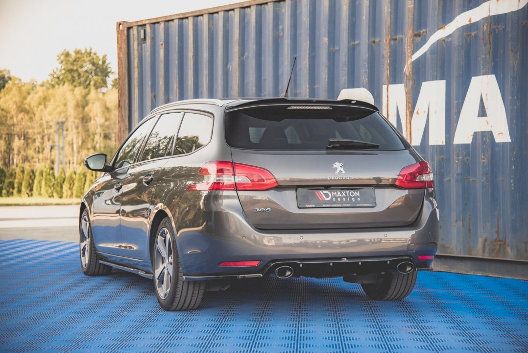 Maxton Design - REAR VALANCE + EXHAUST ENDS IMITATION PEUGEOT 308 SW MK2 FACELIFT (2017-2021)