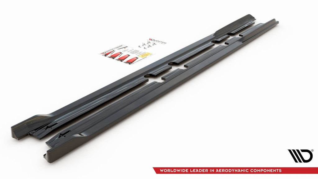 Maxton Design - Side Skirts Diffusers V.2 Seat Leon FR ST / Hatchback Mk4 / Cupra Leon ST / Hatchback Mk1 / Mk1 Facelift