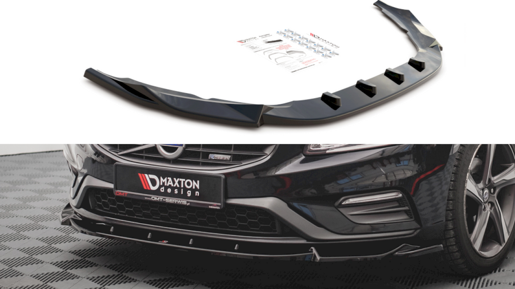 Maxton Design - FRONT SPLITTER V1 VOLVO S60 R-DESIGN MK2 (2014-2018)