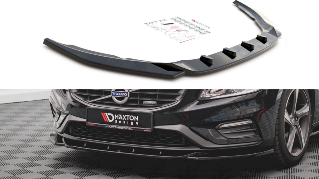Maxton Design - FRONT SPLITTER V2 VOLVO S60 R-DESIGN MK2 (2014-2018)