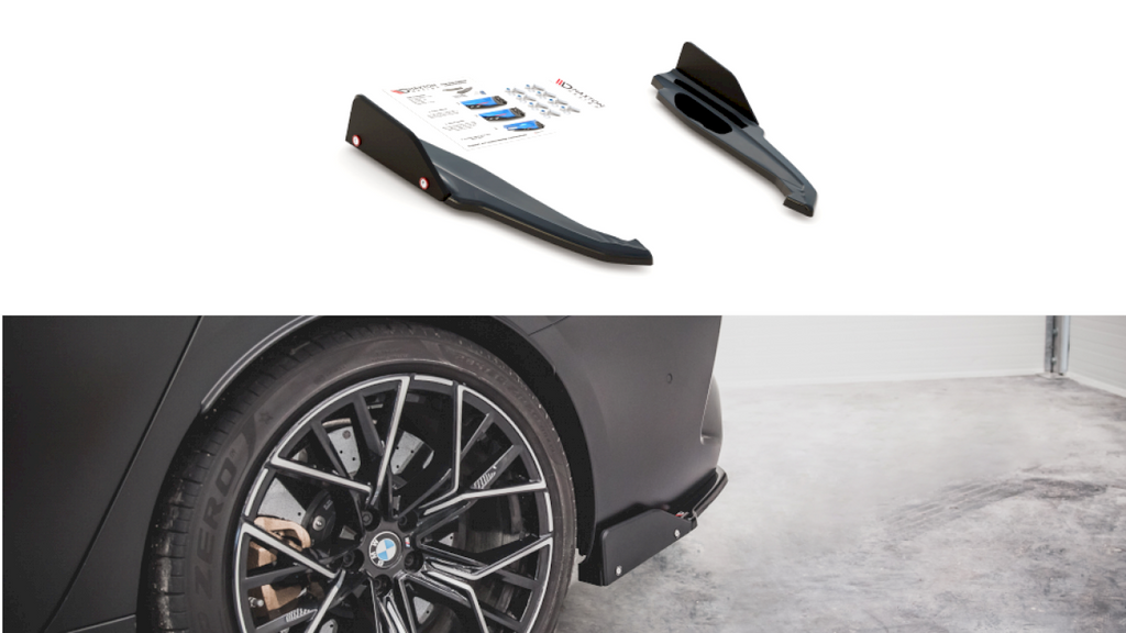Maxton Design - REAR SIDE SPLITTERS V.1 + FLAPS BMW M8 GRAN COUPE F93