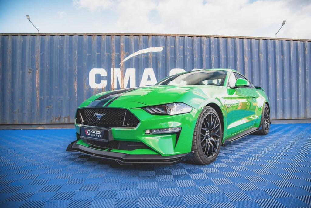 Maxton Design - STREET PRO FRONT SPLITTER V.1 (+FLAPS) FORD MUSTANG GT MK6 FACELIFT (2017-)