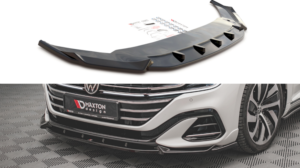 Maxton Design - Front Splitter V.1 Volkswagen Arteon R-Line Sedan / Shooting Brake Mk1 Facelift