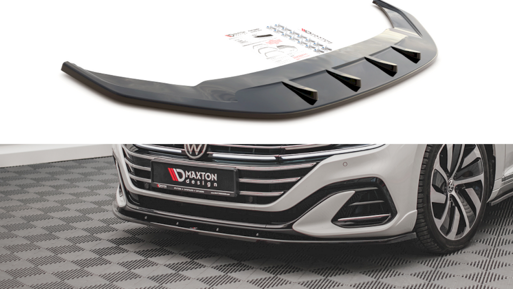Maxton Design - Front Splitter V.2 Volkswagen Arteon R-Line Sedan / Shooting Brake Mk1 Facelift