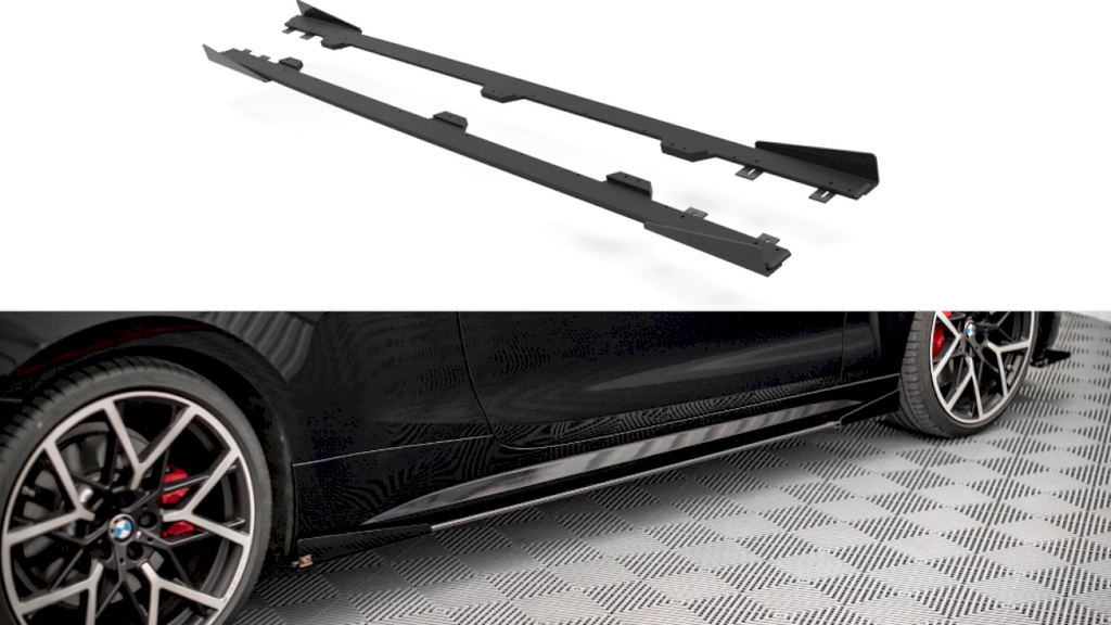 Maxton Design - STREET PRO SIDE SKIRTS DIFFUSERS (+FLAPS) BM 4 M-PACK G22 (2020-)