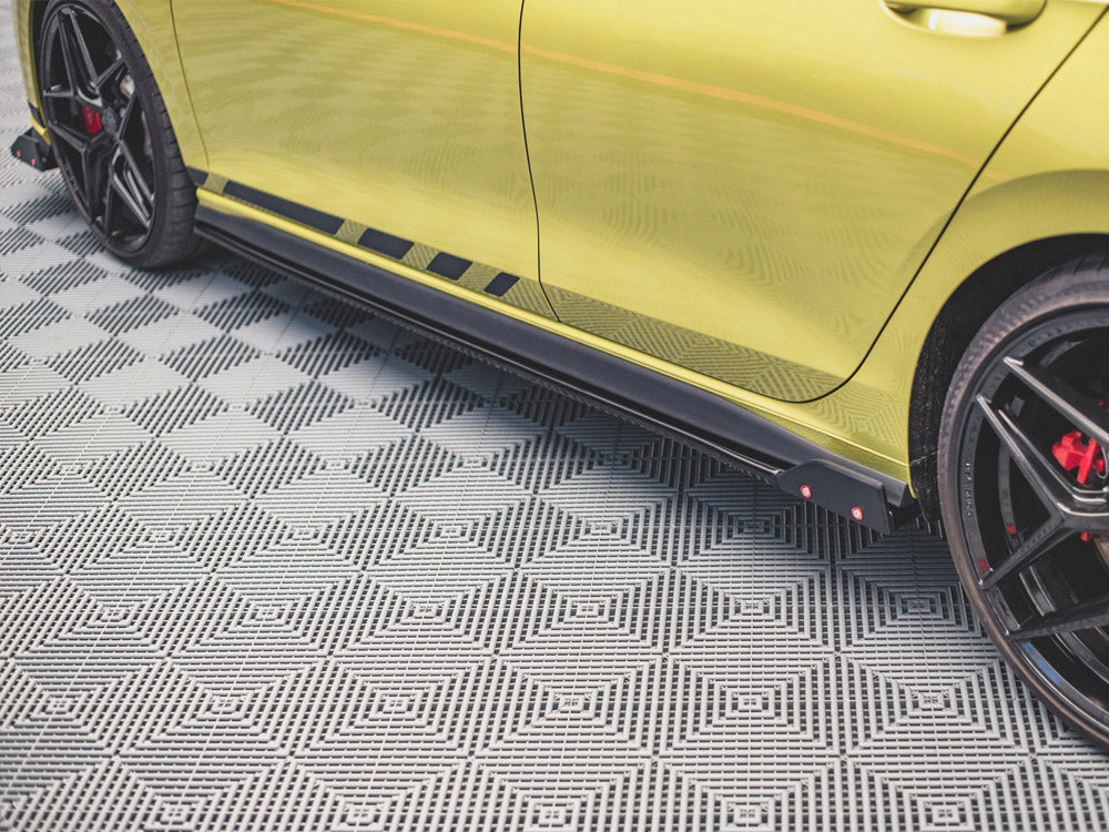 Maxton Design - SIDE SKIRTS DIFFUSERS V.2 + FLAPS VOLKSWAGEN GOLF GTI / GTE / GTI CLUBSPORT / R-LINE MK8