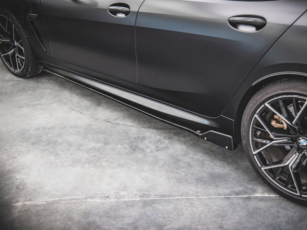 Maxton Design - SIDE SKIRTS DIFFUSERS V.1 + FLAPS BMW M8 GRAN COUPE F93 / 8 GRAN COUPE M-PACK G16