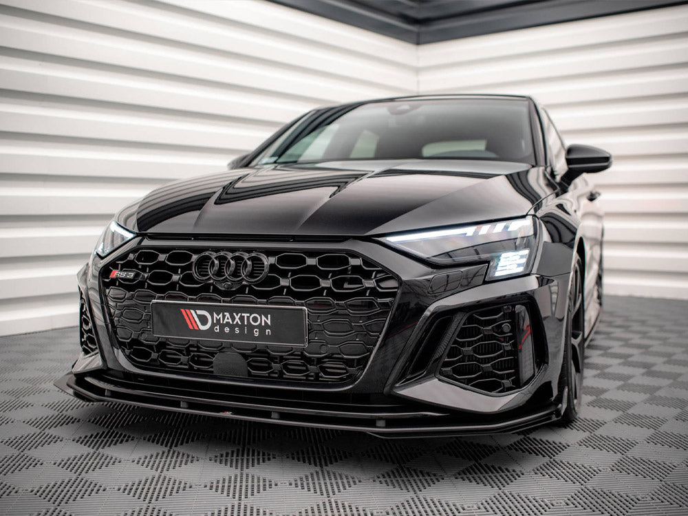 Maxton Design - STREET PRO FRONT SPLITTER V.1 (+FLAPS) AUDI RS3 SPORTBACK 8Y (2020-)