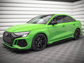 Maxton Design - STREET PRO SIDE SKIRTS DIFFUSERS (+FLAPS) AUDI RS3 SEDAN 8Y (2020-)