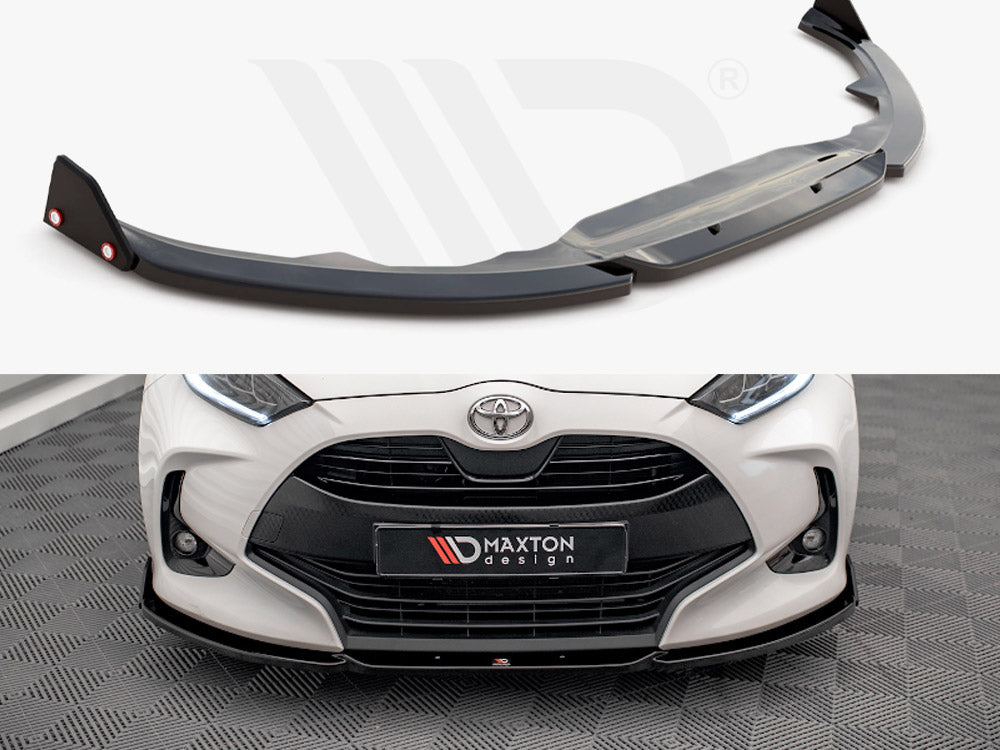 Maxton Design - FRONT SPLITTER V.1 + FLAPS TOYOTA YARIS MK4