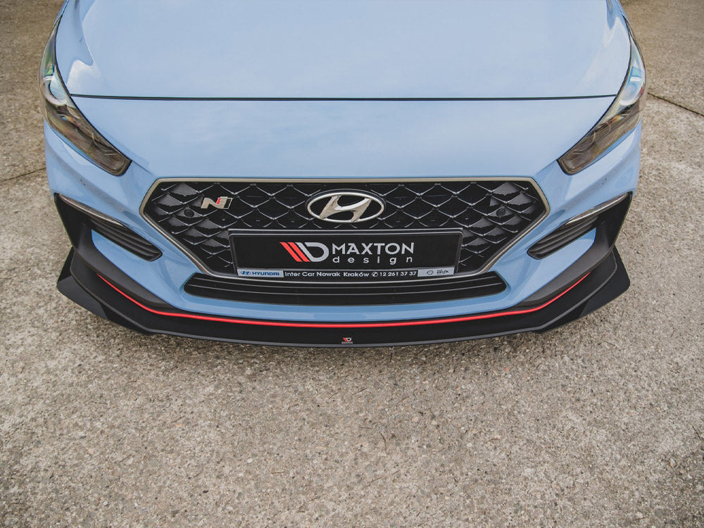 Maxton Design - STREET PRO DURABILITY FRONT SPLITTER + FLAPS HYUNDAI I30 N MK3 HATCHBACK / FASTBACK