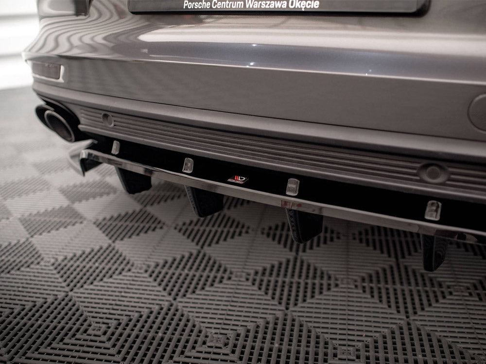 Maxton Design - CENTRAL REAR SPLITTER (VERTICAL BARS) PORSCHE PANAMERA E-HYBRID 971