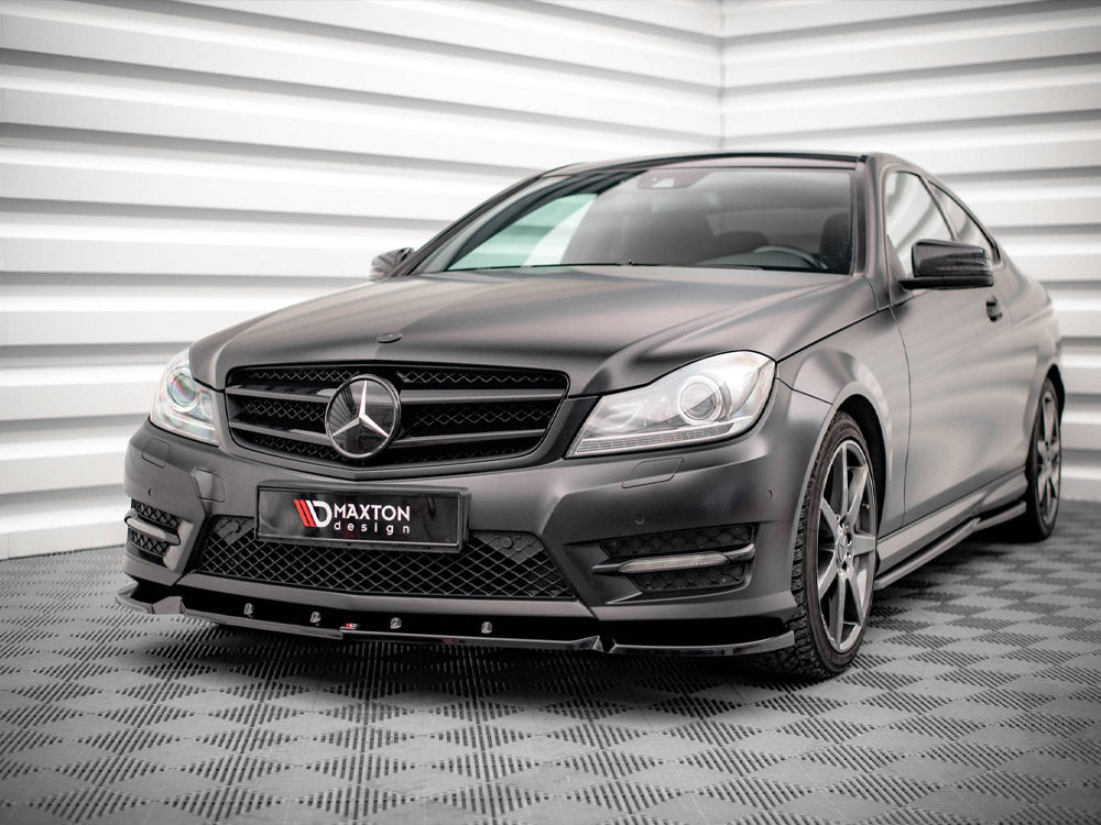 Maxton Design - FRONT SPLITTER V.1 MERCEDES C COUPE AMG-LINE C204/S204/W204