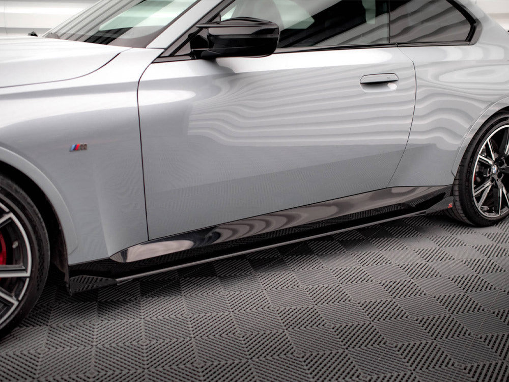 Maxton Design - STREET PRO SIDE SKIRTS DIFFUSERS + FLAPS BMW 2 COUPE M-PACK / M240I G42
