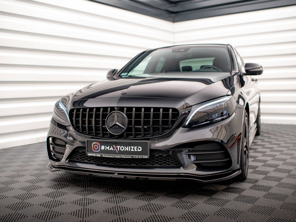 Maxton Design - FRONT SPLITTER V.1 MERCEDES C AMG LINE / C43 AMG SEDAN / COUPE W205 / C205 FACELIFT