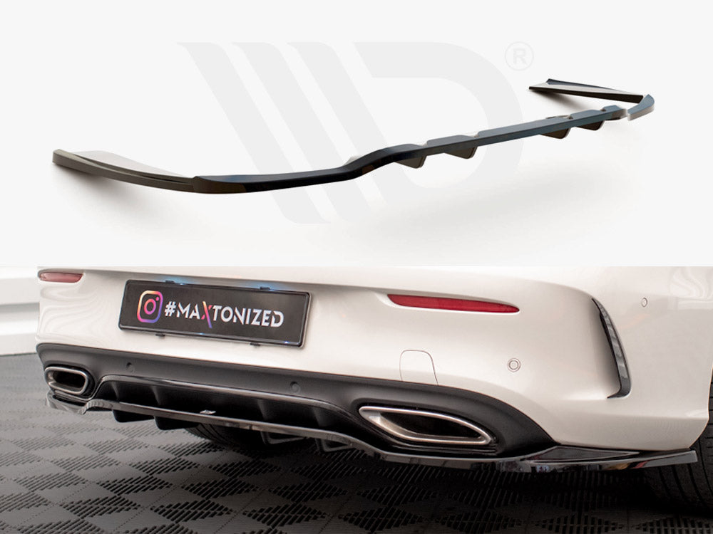Maxton Design - CENTRAL REAR SPLITTER (VERTICAL BARS) MERCEDES C COUPE AMG-LINE C205 FACELIFT