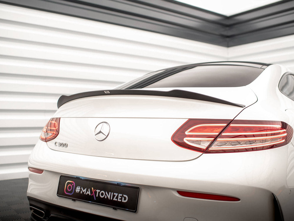 Maxton Design - SPOILER EXTENSION CAP MERCEDES C-CLASS W205 COUPE AMG-LINE (2015-2018)