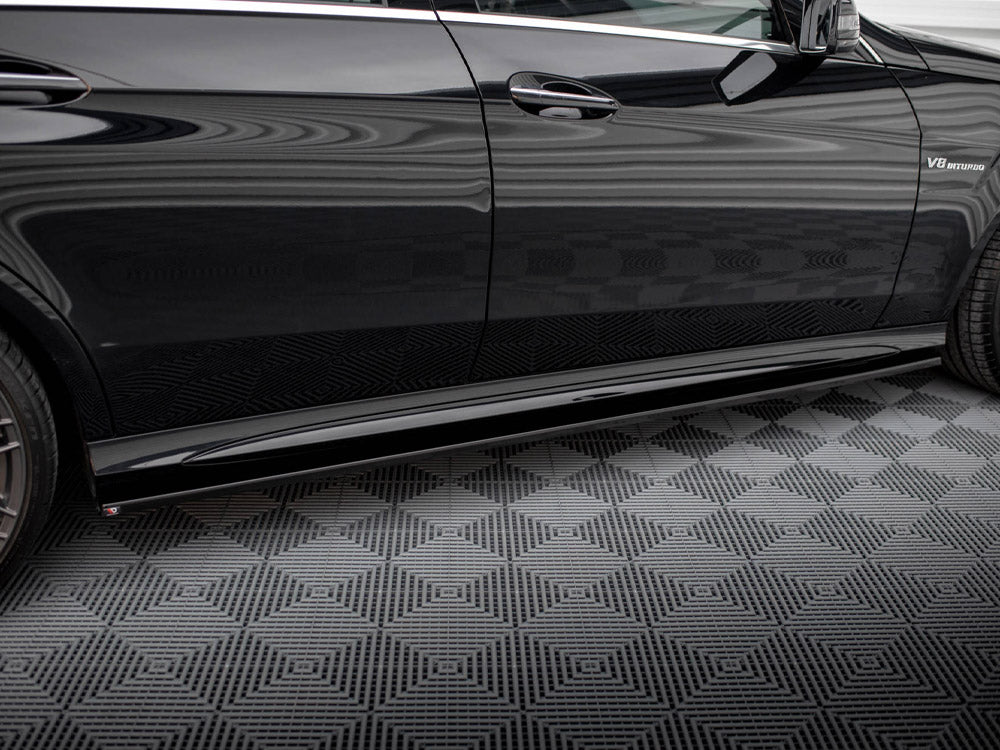 Maxton Design - SIDE SKIRTS DIFFUSERS MERCEDES-BENZ E63 AMG SEDAN W212 FACELIFT (2012-2014)