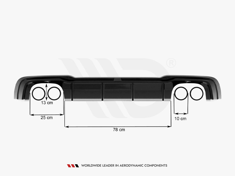 Maxton Design - Rear Valance + Milltek Sport Resonated Exhaust Audi RS3 Sportback 8V Facelift