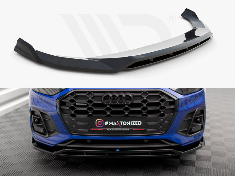 Maxton Design - FRONT SPLITTER V.1 AUDI SQ5 / Q5 S-LINE SUV / SPORTBACK MK2 FACELIFT