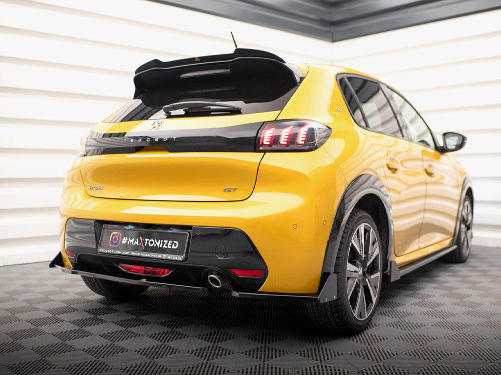 Maxton Design - REAR SIDE SPLITTERS V.1 + FLAPS PEUGEOT 208 GT MK2