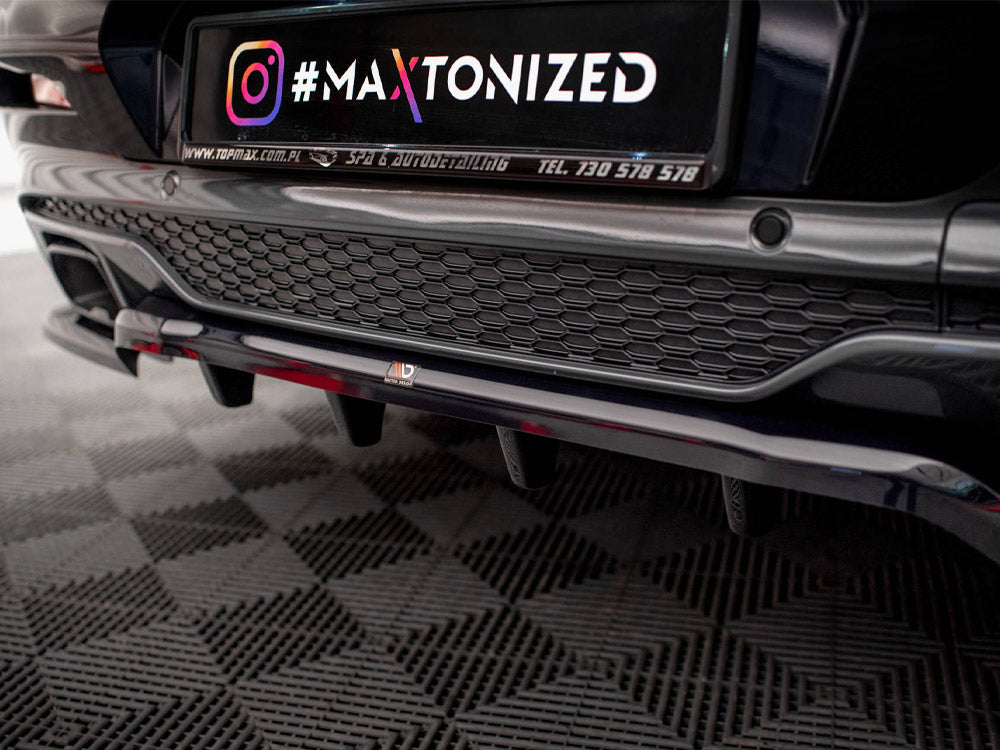 Maxton Design - CENTRAL REAR SPLITTER (VERTICAL BARS) V.2 BMW X4 M-PACK G02