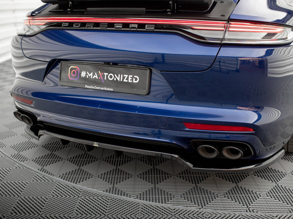 Maxton Design - CENTRAL REAR SPLITTER (VERTICAL BARS) PORSCHE PANAMERA E-HYBRID 971 FACELIFT