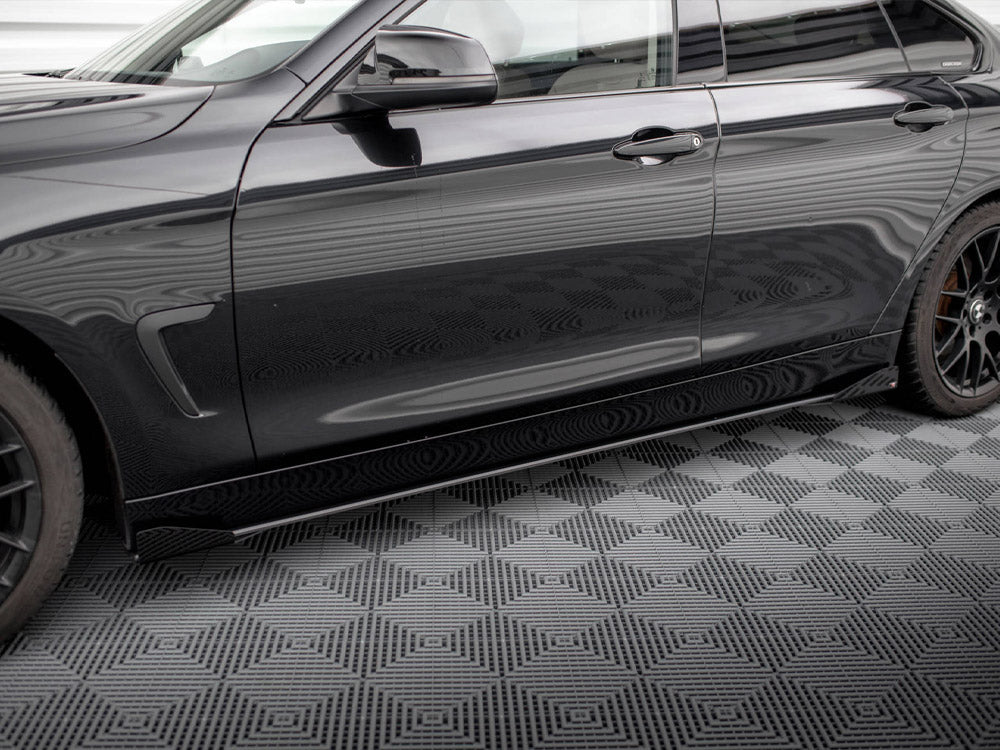 Maxton Design - STREET PRO SIDE SKIRTS DIFFUSERS + FLAPS BMW 4 GRAN COUPE F36