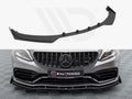 Maxton Design - STREET PRO FRONT SPLITTER + FLAPS MERCEDES-AMG C63 SEDAN / ESTATE W205 FACELIFT