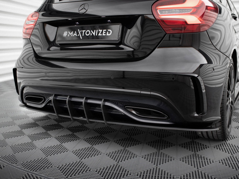 Maxton Design - STREET PRO REAR DIFFUSER MERCEDES-BENZ A AMG-LINE W176 FACELIFT