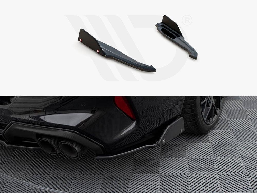 Maxton Design - REAR SIDE SPLITTERS V.1 + FLAPS BMW M8 GRAN COUPE F93