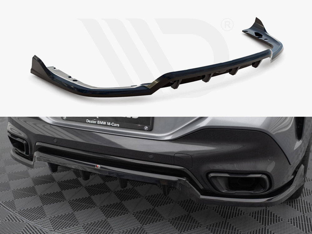 Maxton Design - Central Rear Splitter (Vertical Bars) V.2 BMW X6 M-Pack G06 Facelift