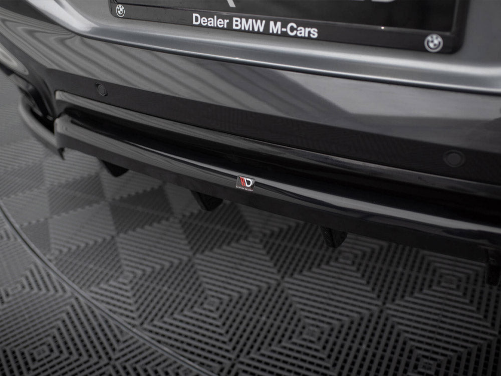 Maxton Design - Central Rear Splitter (Vertical Bars) V.2 BMW X6 M-Pack G06 Facelift
