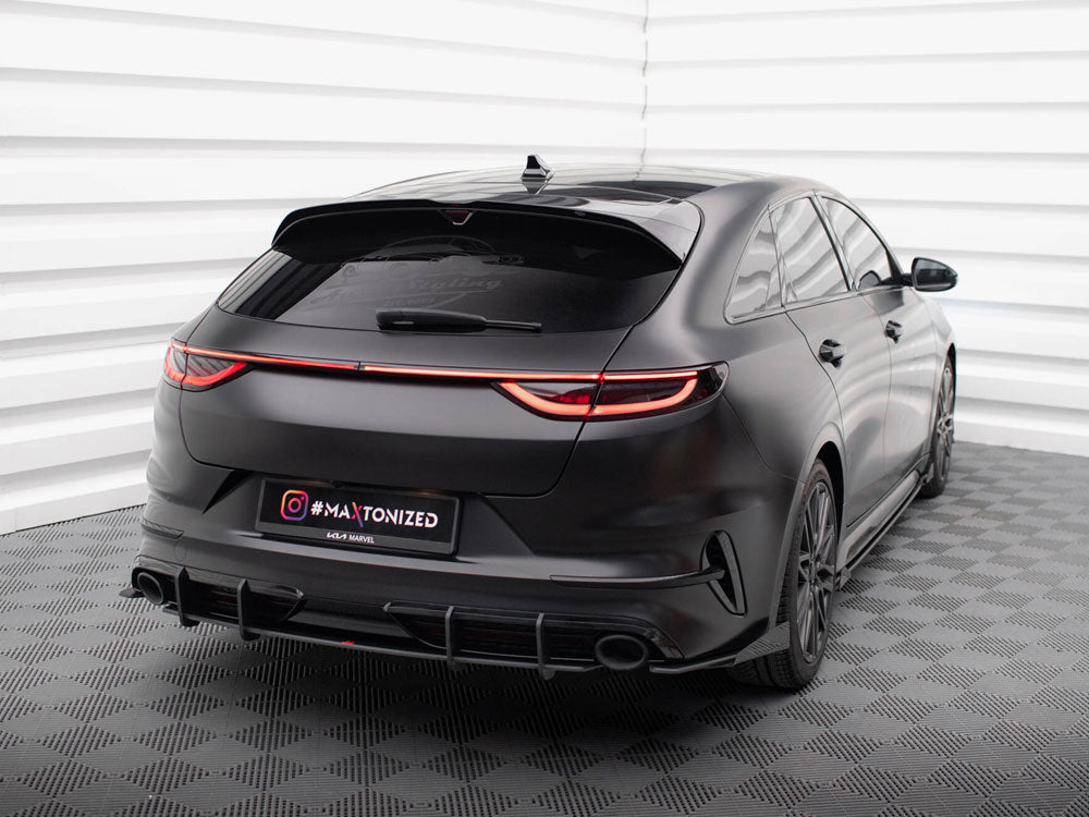 Maxton Design - STREET PRO REAR SIDE SPLITTERS + FLAPS KIA PROCEED GT MK1 FACELIFT