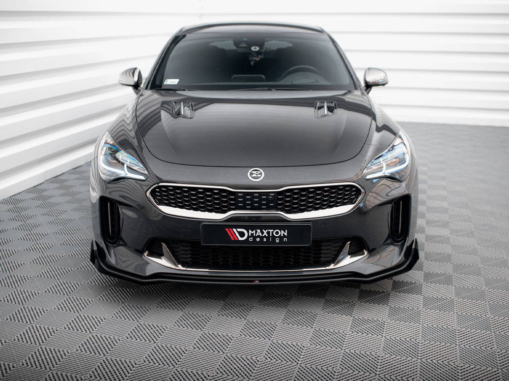 Maxton Design - STREET PRO FRONT SPLITTER + FLAPS KIA STINGER GT / GT-LINE MK1