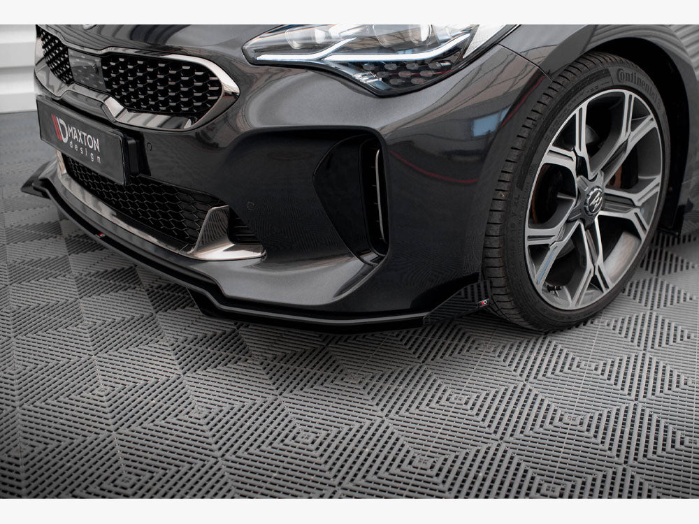 Maxton Design - STREET PRO FRONT SPLITTER + FLAPS KIA STINGER GT / GT-LINE MK1