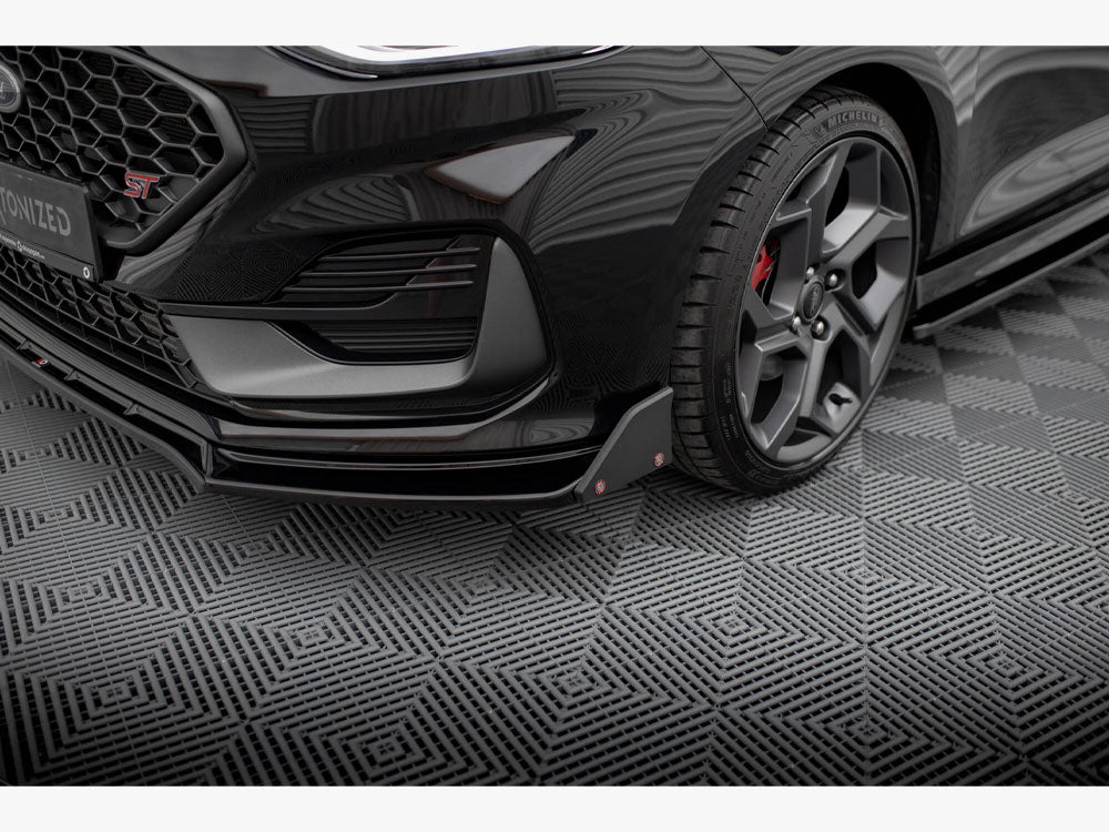 Maxton Design - FRONT SPLITTER V.4 + FLAPS FORD FIESTA ST / ST-LINE MK8 / 8.5