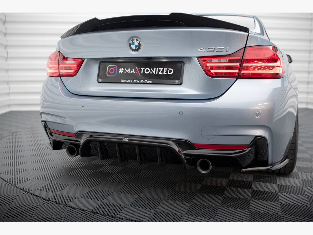 Maxton Design - REAR VALANCE BMW 4 COUPE / GRAN COUPE / CABRIO M-PACK F32 / F36 / F33 (VERSION WITH EXHAUST ON BOTH SIDES)