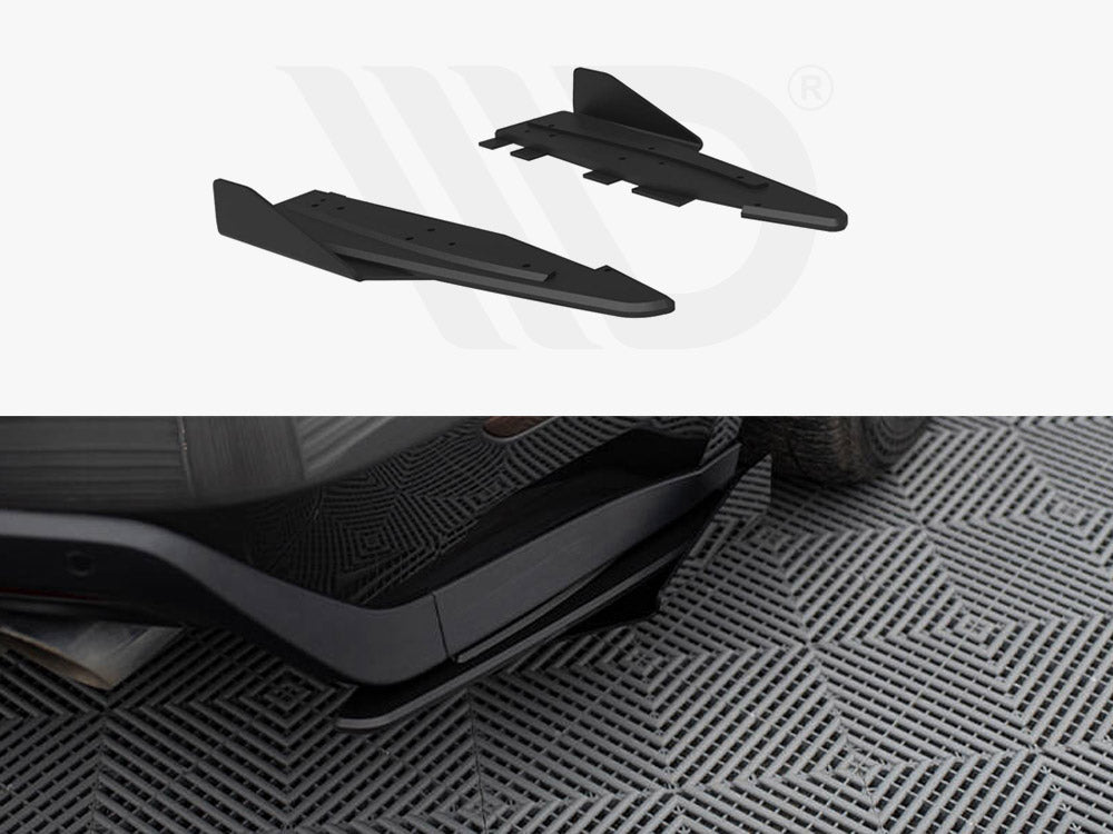 Maxton Design - Street Pro Rear Side Splitters + Flaps Ford Mustang GT Mk6