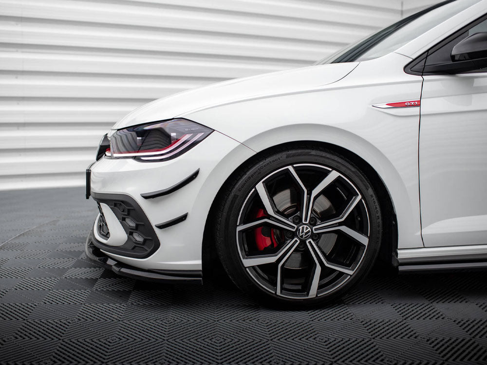 Maxton Design - FRONT BUMPER WINGS (CANARDS) VOLKSWAGEN POLO GTI MK6 FACELIFT