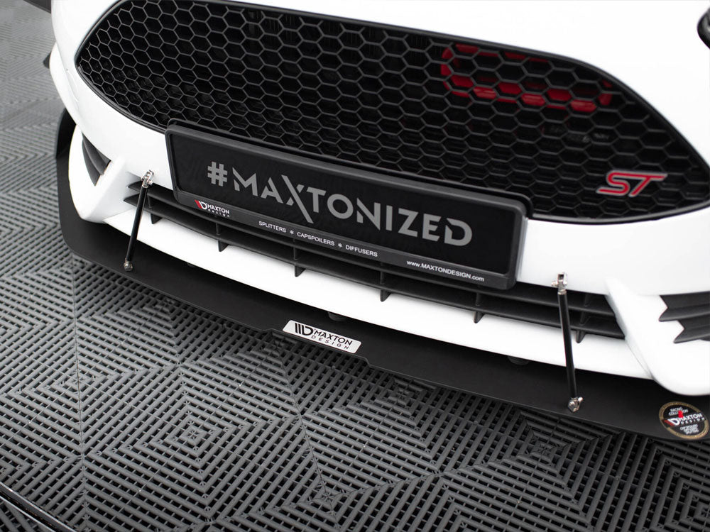 Maxton Design - Front racing splitter Fiesta MK7 ST facelift (With wings)