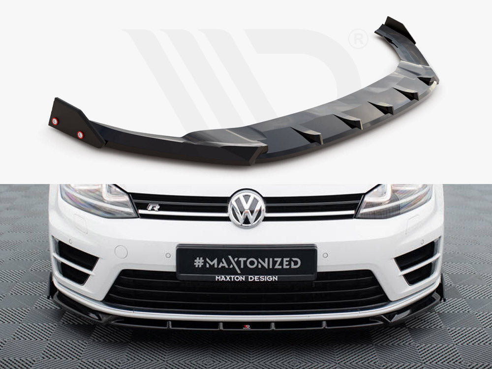 Maxton Design - Front Splitter V.5 + Flaps Volkswagen Golf R / R-Line Mk7