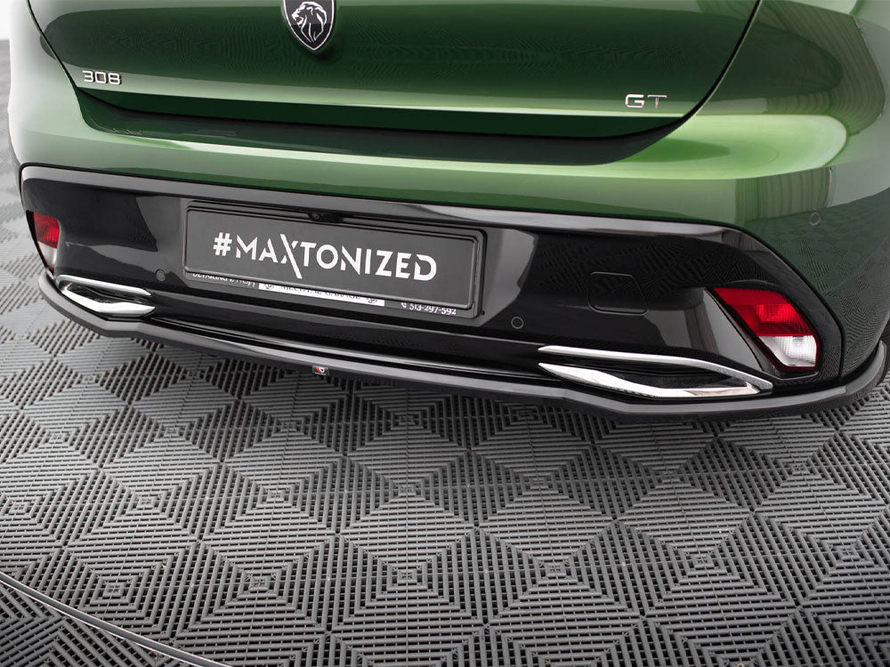 Maxton Design - Rear Splitter (Vertical Bars) Peugeot 308 Hatchback Mk3